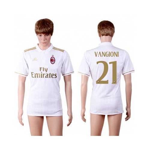 AC Milan #21 Vangioni Away Soccer Club Jersey AC Milan #21 Vangioni Away Soccer Club Jersey