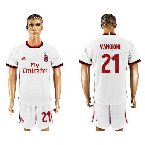 AC Milan #21 Vangioni Away Soccer Club Jersey AC Milan #21 Vangioni Away Soccer Club Jersey