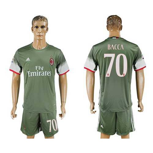 AC Milan #70 Bacca Sec Away Soccer Club Jersey AC Milan #70 Bacca Sec Away Soccer Club Jersey