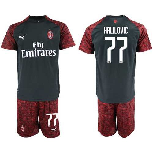 AC Milan #77 Halilovic Third Soccer Club Jersey AC Milan #77 Halilovic Third Soccer Club Jersey