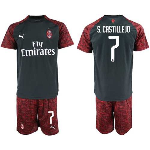 AC Milan #7 S.Castillejo Third Soccer Club Jersey AC Milan #7 S.Castillejo Third Soccer Club Jersey