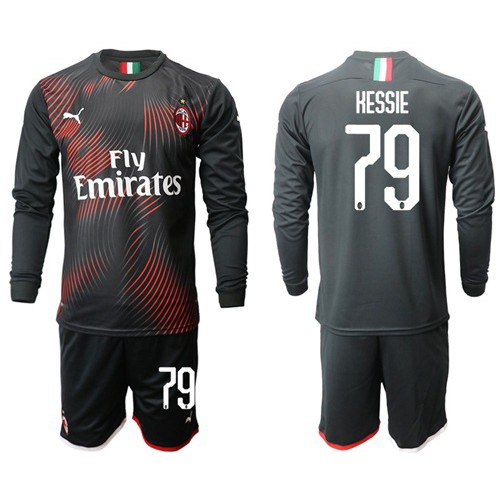 AC Milan #79 Hessie Third Long Sleeves Soccer Club Jersey AC Milan #79 Hessie Third Long Sleeves Soccer Club Jersey