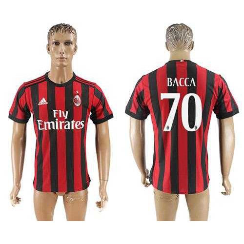 AC Milan #70 Bacca Home Soccer Club Jersey AC Milan #70 Bacca Home Soccer Club Jersey
