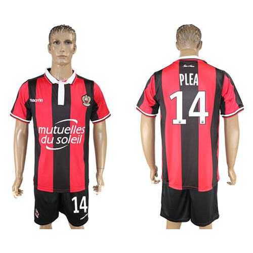 OGC Nice #14 Plea Home Soccer Club Jersey OGC Nice #14 Plea Home Soccer Club Jersey