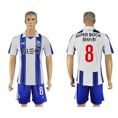 Oporto #8 Brahimi Home Soccer Club Jersey Oporto #8 Brahimi Home Soccer Club Jersey