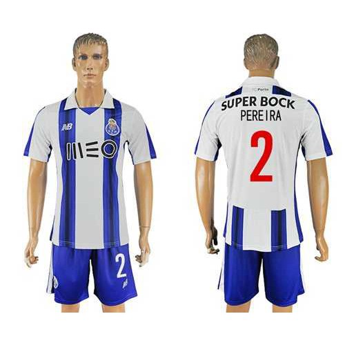 Oporto #2 Pereira Home Soccer Club Jersey Oporto #2 Pereira Home Soccer Club Jersey