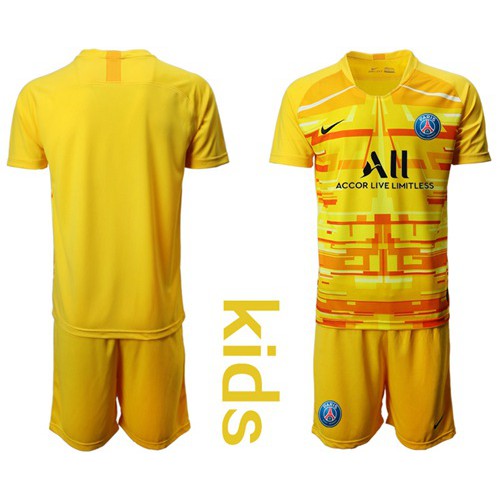 Paris Saint Germain Blank Yellow Goalkeeper Kid Soccer Club Jersey Paris Saint Germain Blank Yellow Goalkeeper Kid Soccer Club Jersey