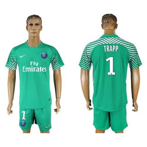 Paris Saint-Germain #1 Trapp Green Goalkeeper Soccer Club Jersey Paris Saint-Germain #1 Trapp Green Goalkeeper Soccer Club Jersey