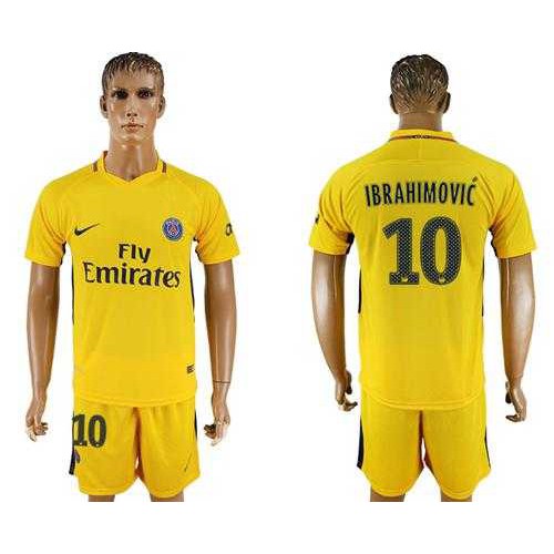 Paris Saint-Germain #10 Ibrahimovic Away Soccer Club Jersey Paris Saint-Germain #10 Ibrahimovic Away Soccer Club Jersey
