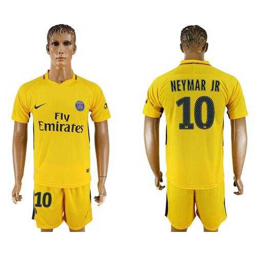 Paris Saint-Germain #10 Neymar Jr Yellow Soccer Club Jersey Paris Saint-Germain #10 Neymar Jr Yellow Soccer Club Jersey
