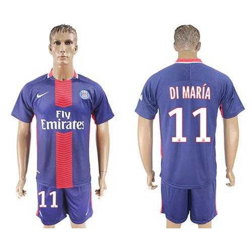 Paris Saint-Germain #11 Di Maria Home Soccer Club Jersey Paris Saint-Germain #11 Di Maria Home Soccer Club Jersey