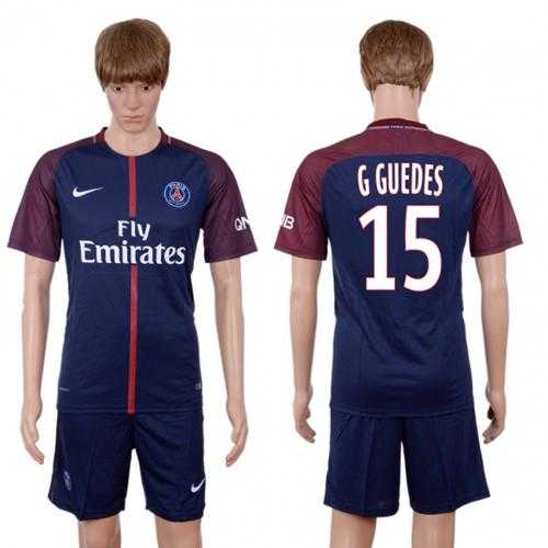 Paris Saint-Germain #15 G Guedes Home Soccer Club Jersey Paris Saint-Germain #15 G Guedes Home Soccer Club Jersey