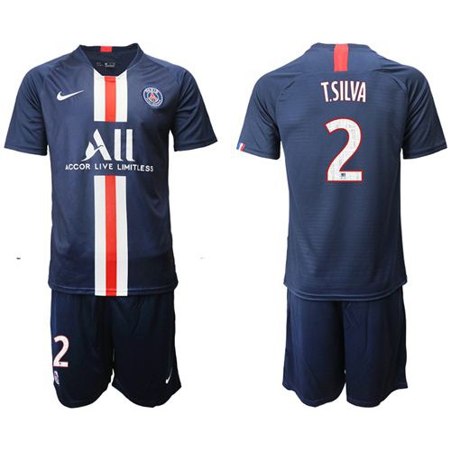 Paris Saint-Germain #2 T.Silva Home Soccer Club Jersey Paris Saint-Germain #2 T.Silva Home Soccer Club Jersey