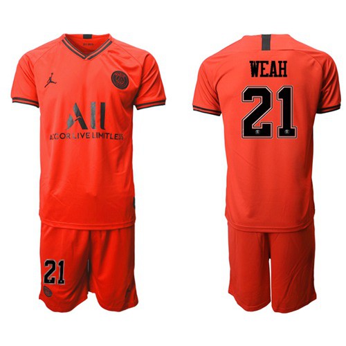 Paris Saint-Germain #21 Weah Away Jordan Soccer Club Jersey Paris Saint-Germain #21 Weah Away Jordan Soccer Club Jersey