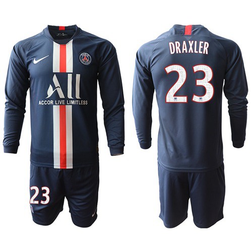 Paris Saint-Germain #23 Draxler Home Long Sleeves Soccer Club Jersey Paris Saint-Germain #23 Draxler Home Long Sleeves Soccer Club Jersey
