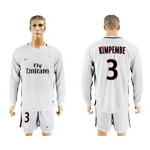 Paris Saint-Germain #3 Kimpembe Sec Away Long Sleeves Soccer Club Jersey Paris Saint-Germain #3 Kimpembe Sec Away Long Sleeves Soccer Club Jersey
