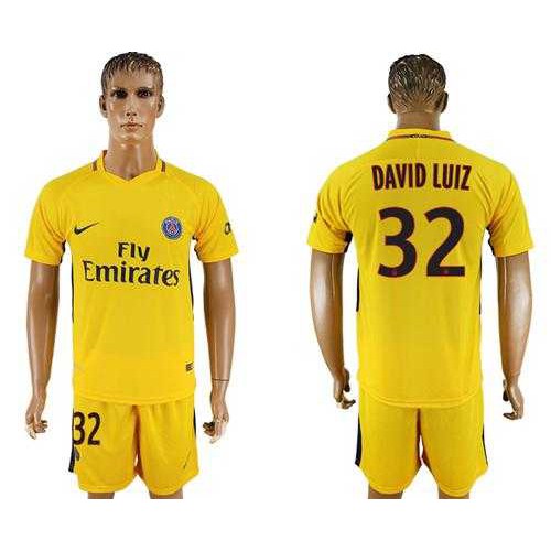Paris Saint-Germain #32 David Luiz Away Soccer Club Jersey Paris Saint-Germain #32 David Luiz Away Soccer Club Jersey