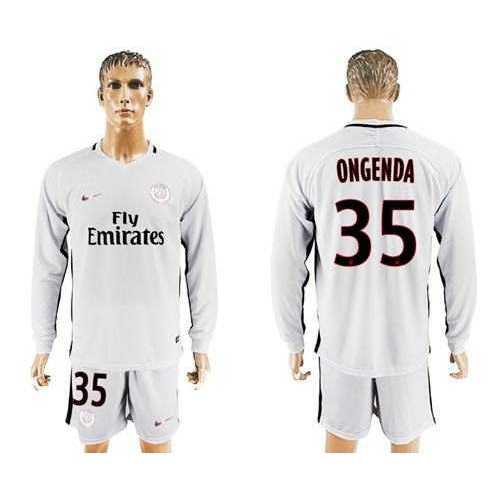 Paris Saint-Germain #35 Ongenda Sec Away Long Sleeves Soccer Club Jersey Paris Saint-Germain #35 Ongenda Sec Away Long Sleeves Soccer Club Jersey