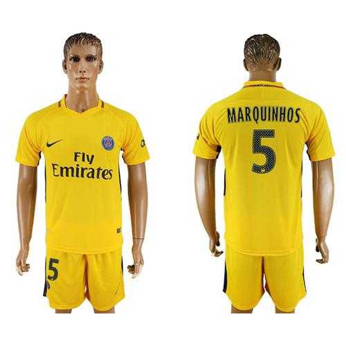 Paris Saint-Germain #5 Marquinhos Away Soccer Club Jersey Paris Saint-Germain #5 Marquinhos Away Soccer Club Jersey