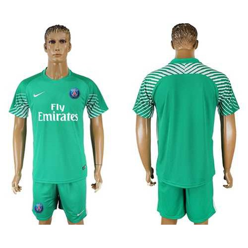 Paris Saint-Germain Blank Green Goalkeeper Soccer Club Jersey Paris Saint-Germain Blank Green Goalkeeper Soccer Club Jersey