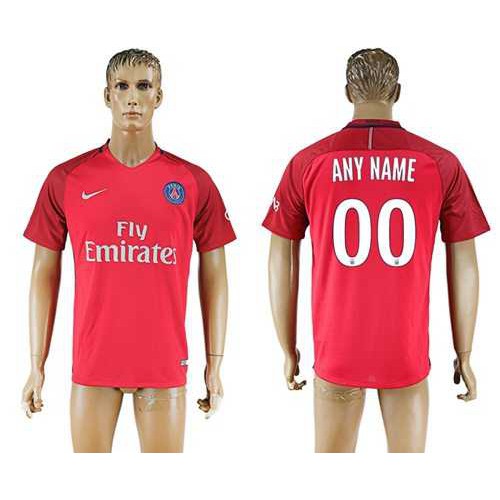 Paris Saint-Germain Personalized Red Soccer Club Jersey Paris Saint-Germain Personalized Red Soccer Club Jersey