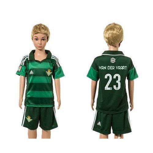 Real Betis #23 Van Der Vaart Away Kid Soccer Club Jersey Real Betis #23 Van Der Vaart Away Kid Soccer Club Jersey