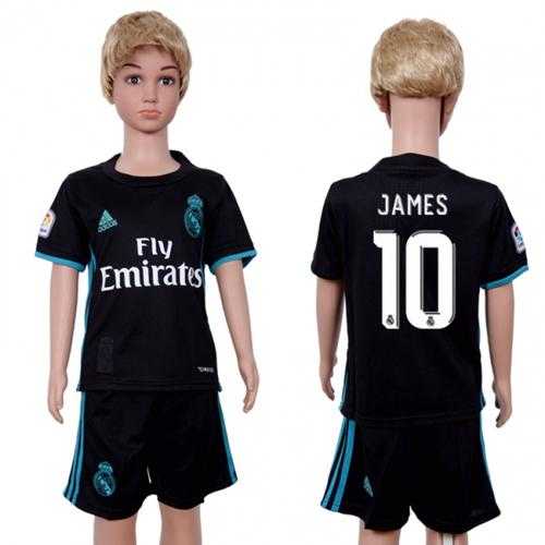 Real Madrid #10 James Away Kid Soccer Club Jersey Real Madrid #10 James Away Kid Soccer Club Jersey