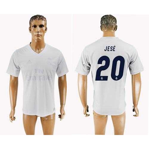 Real Madrid #20 Jese Marine Environmental Protection Home Soccer Club Jersey Real Madrid #20 Jese Marine Environmental Protection Home Soccer Club Jersey