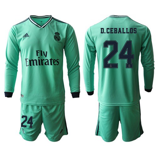 Real Madrid #24 D.Ceballos Third Long Sleeves Soccer Club Jersey Real Madrid #24 D.Ceballos Third Long Sleeves Soccer Club Jersey