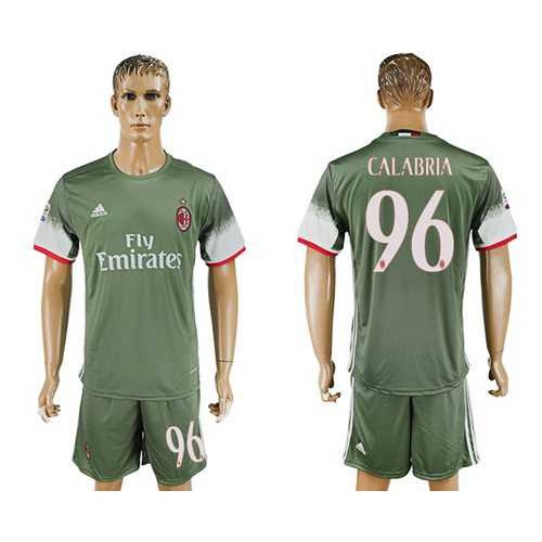 AC Milan #96 Calabria Sec Away Soccer Club Jersey AC Milan #96 Calabria Sec Away Soccer Club Jersey