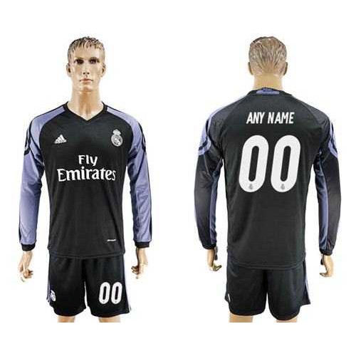 Real Madrid Personalized Sec Away Long Sleeves Soccer Club Jersey Real Madrid Personalized Sec Away Long Sleeves Soccer Club Jersey