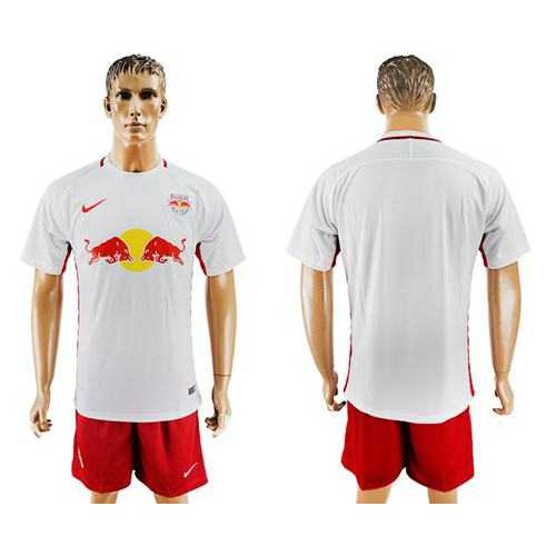 Red Bull Blank White Home Soccer Club Jersey Red Bull Blank White Home Soccer Club Jersey