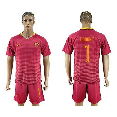 Roma #1 Lobont Red Home Soccer Club Jersey Roma #1 Lobont Red Home Soccer Club Jersey