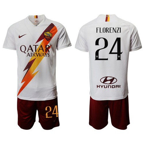 Roma #24 Florenzi Away Soccer Club Jersey Roma #24 Florenzi Away Soccer Club Jersey