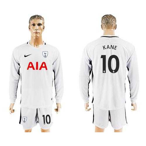 Tottenham Hotspur #10 Kane Home Long Sleeves Soccer Club Jersey Tottenham Hotspur #10 Kane Home Long Sleeves Soccer Club Jersey