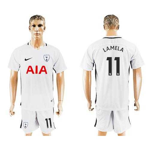Tottenham Hotspur #11 Lamela White Home Soccer Club Jersey Tottenham Hotspur #11 Lamela White Home Soccer Club Jersey