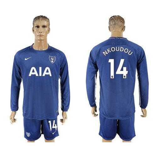 Tottenham Hotspur #14 Nkoudou Away Long Sleeves Soccer Club Jersey Tottenham Hotspur #14 Nkoudou Away Long Sleeves Soccer Club Jersey