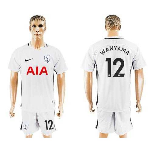 Tottenham Hotspur #12 Wanyama White Home Soccer Club Jersey Tottenham Hotspur #12 Wanyama White Home Soccer Club Jersey