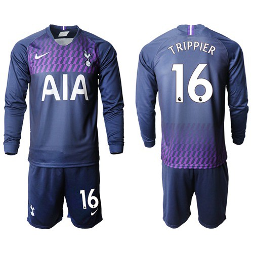 Tottenham Hotspur #16 Trippier Away Long Sleeves Soccer Club Jersey Tottenham Hotspur #16 Trippier Away Long Sleeves Soccer Club Jersey