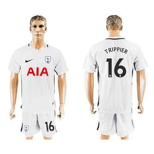 Tottenham Hotspur #16 Trippier White Home Soccer Club Jersey Tottenham Hotspur #16 Trippier White Home Soccer Club Jersey
