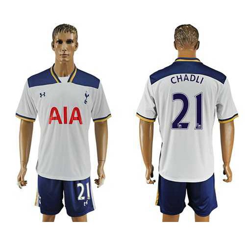 Tottenham Hotspur #21 Chadli White Home Soccer Club Jersey Tottenham Hotspur #21 Chadli White Home Soccer Club Jersey