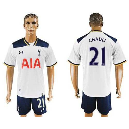 Tottenham Hotspur #21 Chadli White Home Soccer Club Jersey Tottenham Hotspur #21 Chadli White Home Soccer Club Jersey