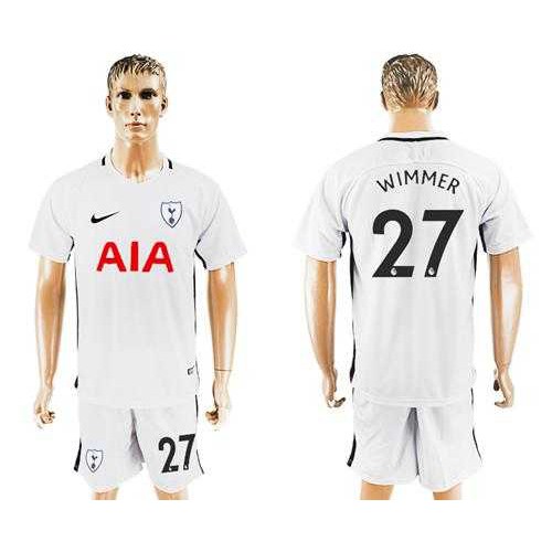 Tottenham Hotspur #27 Wimmer White Home Soccer Club Jersey Tottenham Hotspur #27 Wimmer White Home Soccer Club Jersey