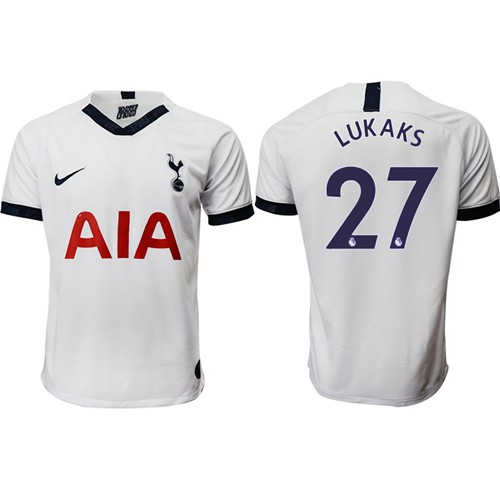 Tottenham Hotspur #27 Lukaks White Home Soccer Club Jersey Tottenham Hotspur #27 Lukaks White Home Soccer Club Jersey