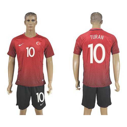 Turkey #10 Turan Home Soccer Country Jersey Turkey #10 Turan Home Soccer Country Jersey