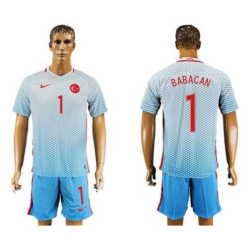 Turkey #1 Babacan Away Soccer Country Jersey Turkey #1 Babacan Away Soccer Country Jersey