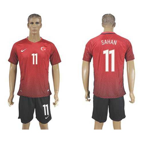 Turkey #11 Sahan Home Soccer Country Jersey Turkey #11 Sahan Home Soccer Country Jersey