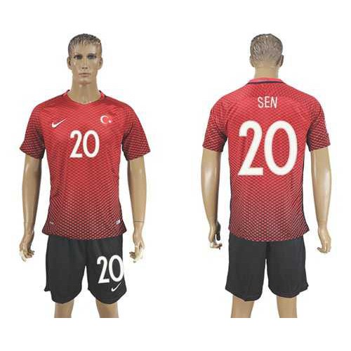 Turkey #20 Sen Home Soccer Country Jersey Turkey #20 Sen Home Soccer Country Jersey