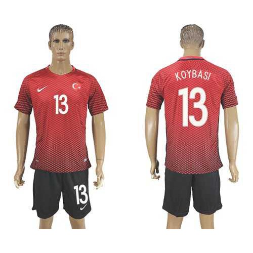 Turkey #13 Koybasi Home Soccer Country Jersey Turkey #13 Koybasi Home Soccer Country Jersey