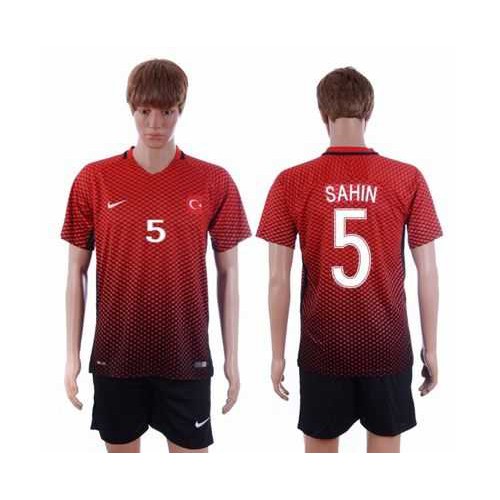 Turkey #5 Sahin Home Soccer Country Jersey Turkey #5 Sahin Home Soccer Country Jersey